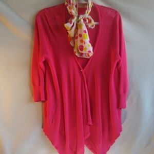 Faded Glory L Pink Knit Cardigan Sweater